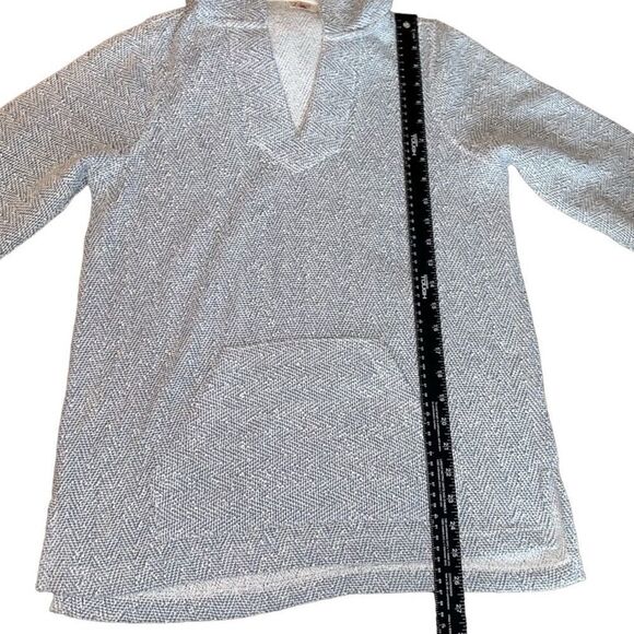 FAHERTY-Whitewater Baja Blue Hoodie V-Neck Pullover Oversized Beachy, Size Small - Picture 13 of 16